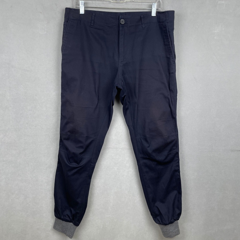 Kith Mercer Navy Blue Twill Jogger Pants Men 32 Iconic Designer Streetwear Urban